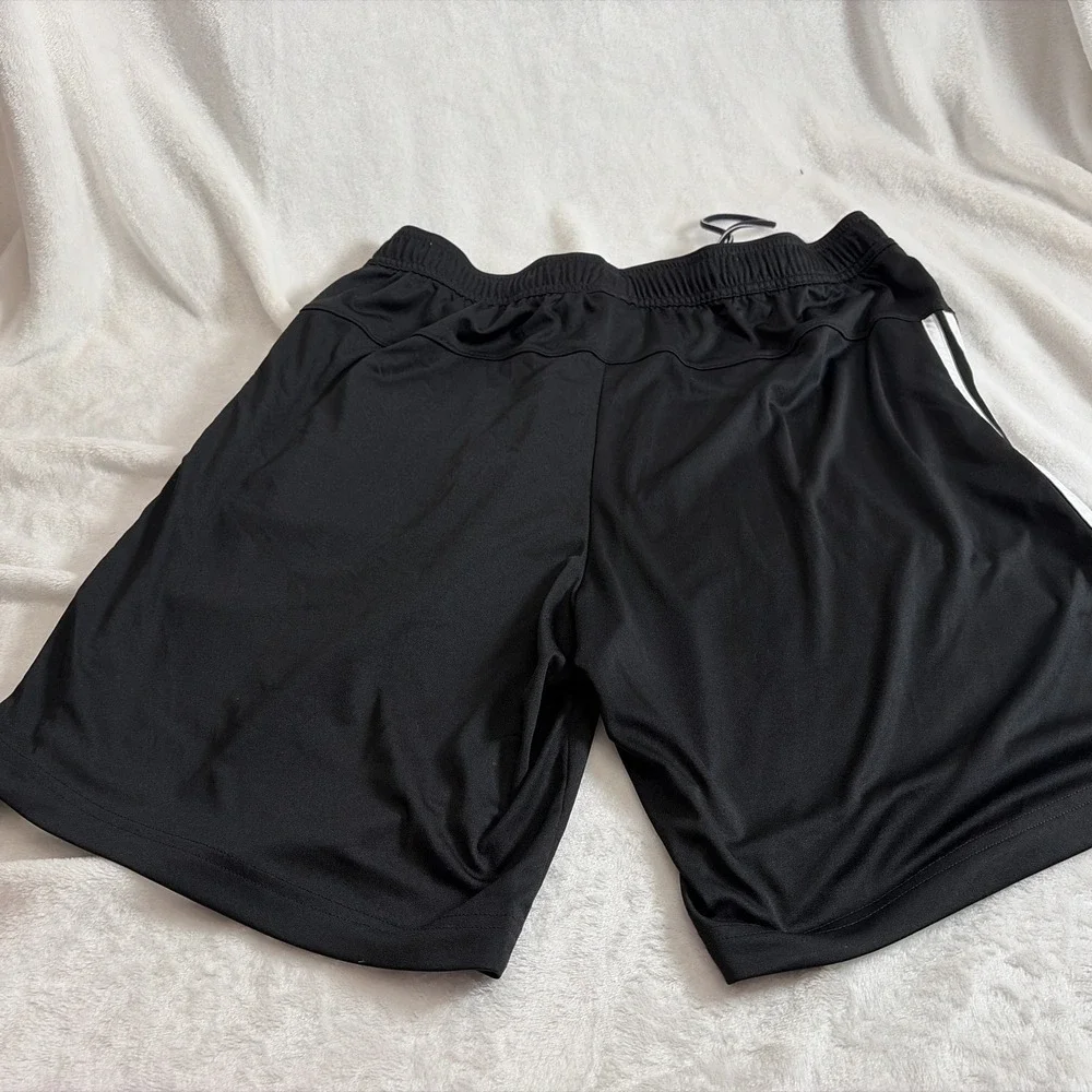 Adidas Black Athletic Shorts Men's Size‎ XL Three Stripe Performance
